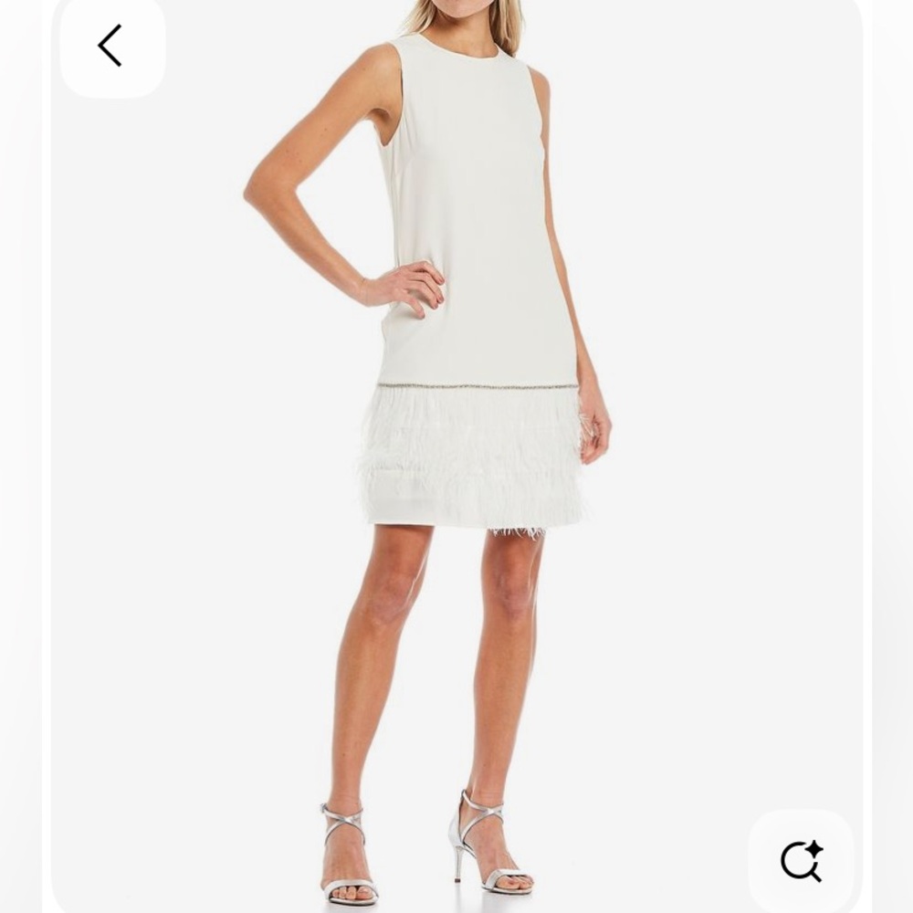 Tahari ASL Feather Fringe and Rhinestone Dress - NWOT, size 6